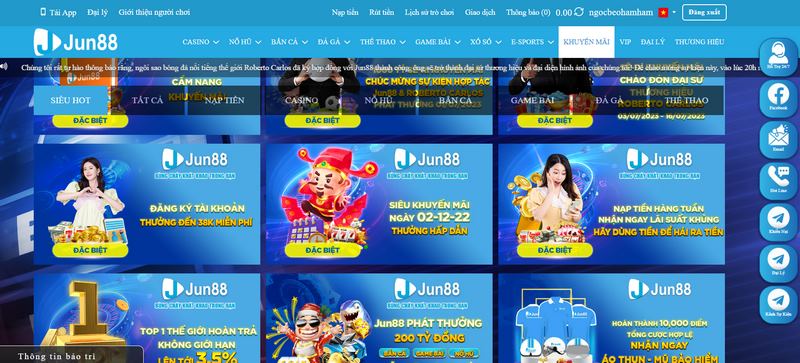 Jun88 - Thương hiệu cá cược mang đẳng cấp thượng lưu 6 Khuyến Mãi Jun88 Cung Cấp Nhiều Quà Tặng Có Giá Trị