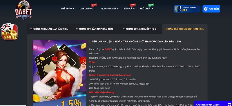 Khuyến mãi Dabet - Chương trình ưu đãi siêu giá trị và hấp dẫn 3 Một Số Vấn Đề Mà Cược Thủ Cần Chú Ý Khi Nhận Và Sử Dụng Các Ưu Đãi