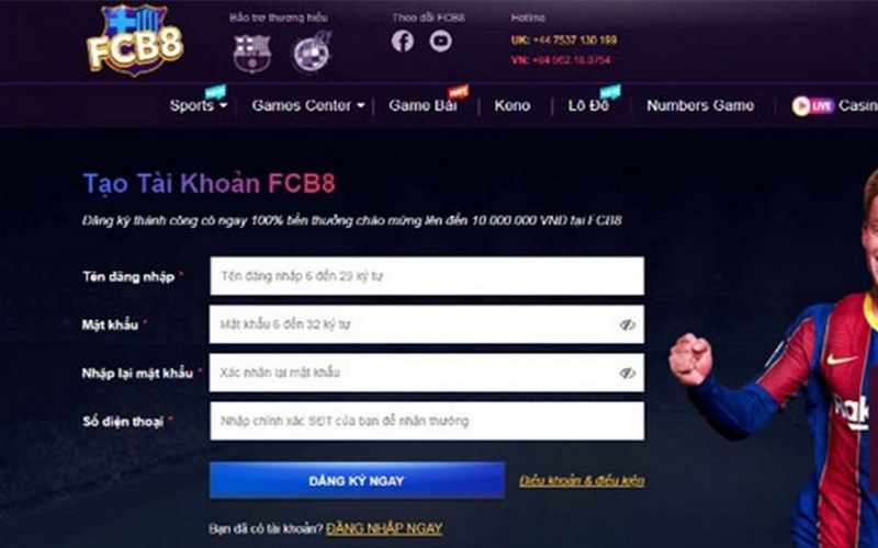 Hướng dẫn đăng ký FCB8 chi tiết các bước cho người mới 2 Những Lưu Cần Ghi Nhớ Khi Thực Hiện Đăng Ký Fcb8