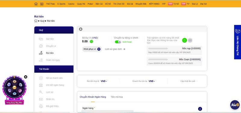 Chia sẻ các bước nạp tiền Aw8 chi tiết cho người mới 3 Rút Tiền Aw8 Nhanh Chóng Qua Phương Thức Tiền Mã Hóa