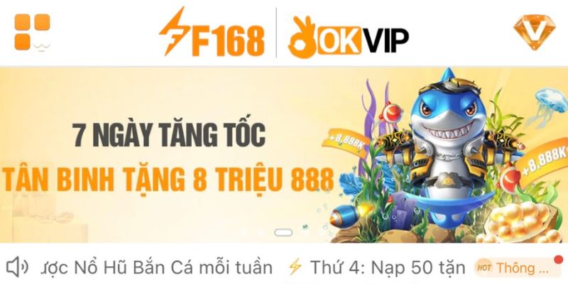 F168 - Nhà Cái Cá Cược Uy Tín Thuộc Liên Minh OKVIP 2 Link Vào Nhà Cái Khi Bị Chặn